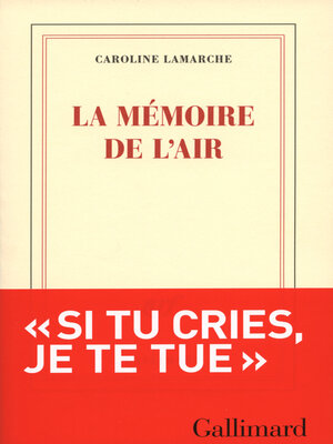 cover image of La mémoire de l'air
